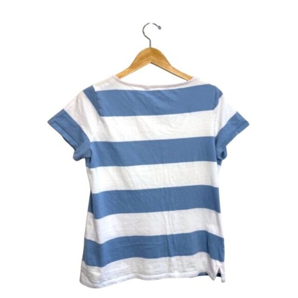 EUC Boden Womens Blue & White Striped Short-Sleeve T-Shirt US 12 - Picture 6 of 10